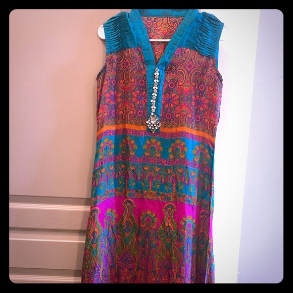 Pakistani Formal Silk Shirt - Picture 1 of 3